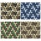 Seamless Camouflage Geometric Pattern Set. Three And Six Color V