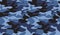 Seamless camouflage pattern background vector. Classic marine clothing style masking camo repeat print. Blue black colors texture