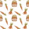 seamless carrot hand drawn pattern