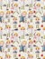 Seamless cartoon chef pattern