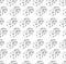 Seamless cartoon dice pattern on the white background