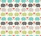 Seamless cartoon elephant pattern