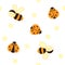 Seamless cartoon insects pattern