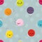 Seamless Cartoon Kawaii Bauble Background