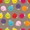 Seamless Cartoon Kawaii Bauble Background