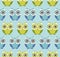 Seamless cartoon owls birds pattern