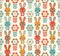 Seamless cartoon rabbits pattern