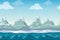 Seamless cartoon winter vector landscape for computer game