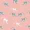 Seamless cats wallpaper on pink background