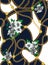 Seamless chains pattern with flowers, ready for print, fabric, textile design.