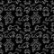 Seamless chalk pattern with dogs