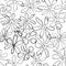 Seamless chamomile flowers pattern. Thin lined floral illustration for design, textile, fabric, cover, webSeamless floral pattern