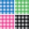 Seamless checked pattern set