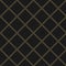 Seamless chequered background. Diagonal golden rhombus pattern on black. Geometric seamless texture.