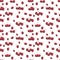 Seamless cherry pattern, ripe wine-colored watercolor cherries, cherry pattern