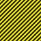 Seamless chevron diagonal black and yellow warning stripes pattern