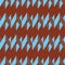 Seamless chevron pattern. Colorful light blue zig zag on brick red background.