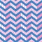 Seamless chevron stripes vector pattern in pink, white and blue. 3-d zigzag stripes pattern