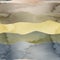 Seamless chic colorful pattern of patterned hills in watercolor.