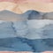 Seamless chic colorful pattern of patterned hills in watercolor.