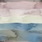 Seamless chic colorful pattern of patterned hills in watercolor.