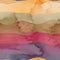 Seamless chic colorful pattern of patterned hills in watercolor.