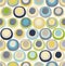 Seamless childish abstract colorful round circle dots pattern on white background.