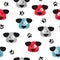 Seamless childish pattern with cute dogs