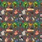 Seamless childrens pattern plasticine farm