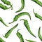 Seamless chile pepper pattern. Tile green vegetable pattern. Veg