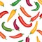 Seamless chile pepper pattern. Tile vegetable pattern. Vegetarian wrapping paper texture.