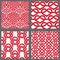 Seamless chinese geometric red pattern