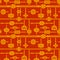 Seamless chinese pattern . Red and gold template symbols, . Ethnic ornament .Trendy print for design. Vector clipart,