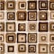 Seamless chocolate brown square pattern