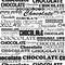 Seamless chocolate pattern with word of chocolate with different