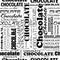 Seamless chocolate pattern with word of chocolate with different