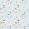 Seamless Christmas baby deer seamless pattern. Hand drawn winter backgraund with deer, snowflakes. Nursery xmas animal