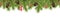 seamless christmas banner concept with fir branches and cones