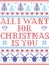 Seamless Christmas pattern All I want for Christmas is you, inspired by Norwegian Christmas, festive winter in cross stitch