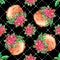 Seamless Christmas pattern with flowers,wooden slices,leaves,branches, flowers and more.Perfect for your project,wedding,greeting