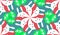 Seamless Christmas pattern with rabbit and carrot drawn in Escher style