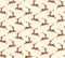 Seamless Christmas Pattern with Santa Reindeers