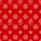 Seamless christmas pattern with snowman and snowflakes