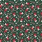 Seamless Christmas pattern with xmas stocking, stars and candy canes.