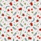 Seamless Christmas poinsettia floral pattern