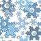 Seamless christmas snowflakes pixel blurred pattern