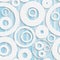Seamless Circle Pattern. White and Blue Wrapping Background