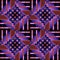 Seamless circles, diamond and stripes pattern violet terracotta brown purple black