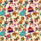 Seamless circus pattern