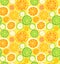 Seamless citrus fruits pattern